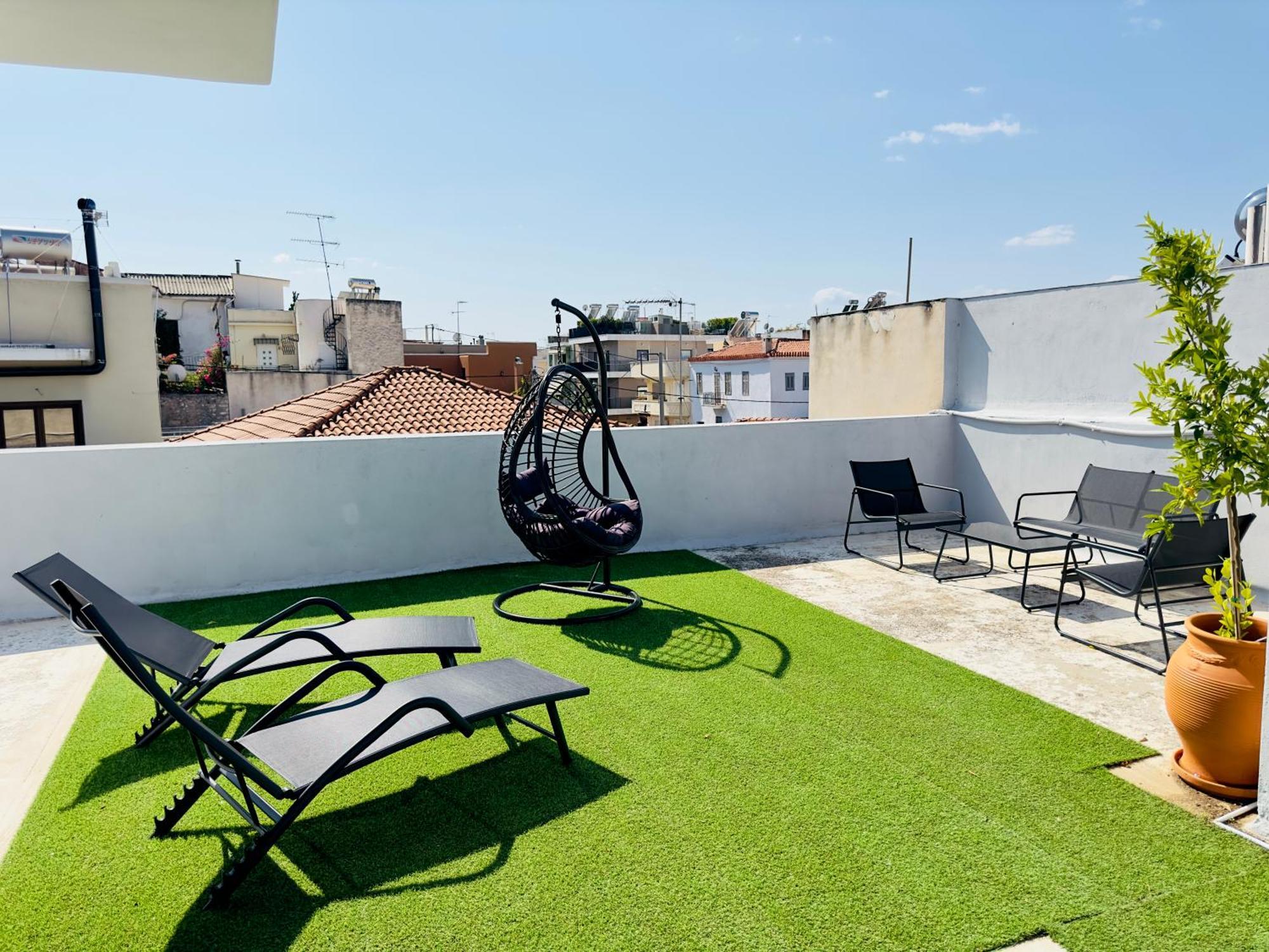 Yuna Penthouse, 100Sqm Private Rooftop Terrasse, Acropolis By Foot Athene Buitenkant foto