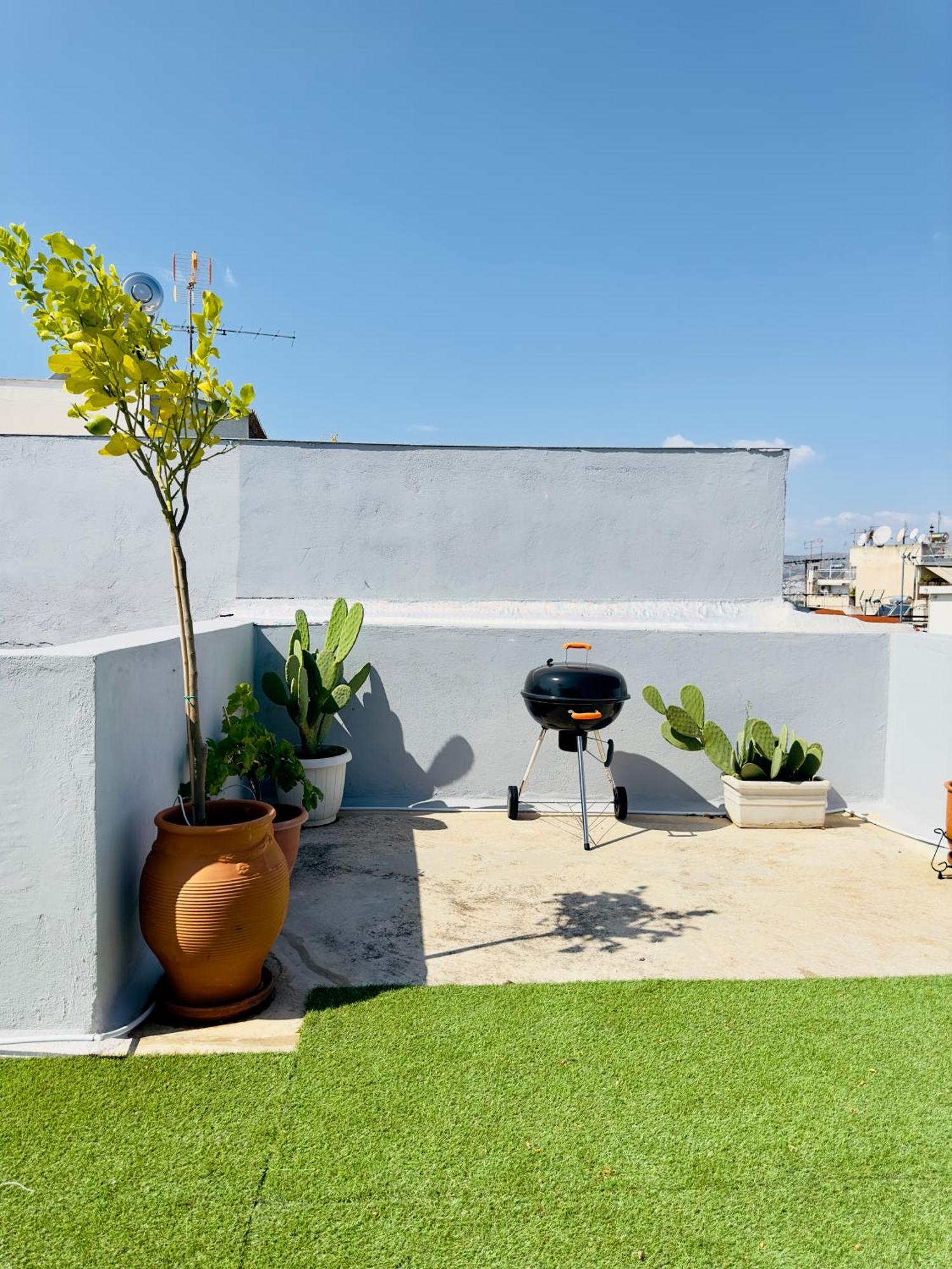 Yuna Penthouse, 100Sqm Private Rooftop Terrasse, Acropolis By Foot Athene Buitenkant foto