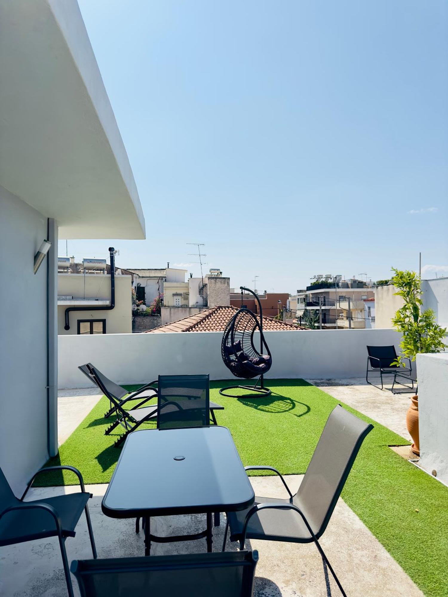 Yuna Penthouse, 100Sqm Private Rooftop Terrasse, Acropolis By Foot Athene Buitenkant foto