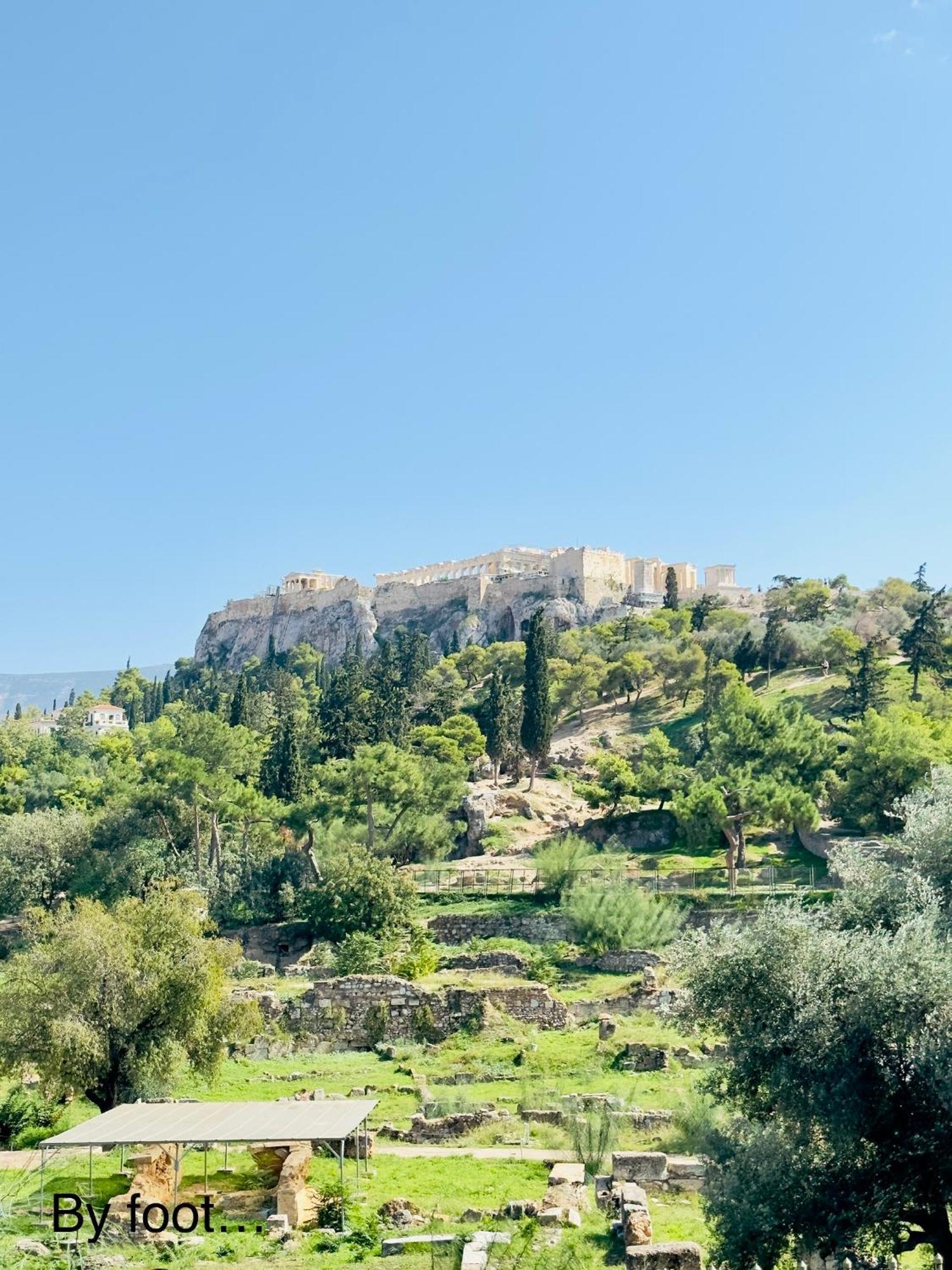 Yuna Penthouse, 100Sqm Private Rooftop Terrasse, Acropolis By Foot Athene Buitenkant foto