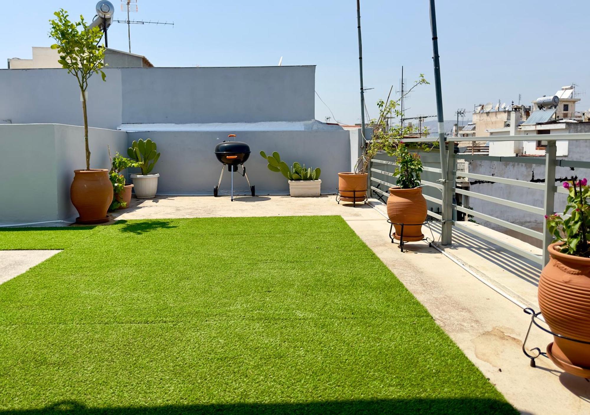 Yuna Penthouse, 100Sqm Private Rooftop Terrasse, Acropolis By Foot Athene Buitenkant foto